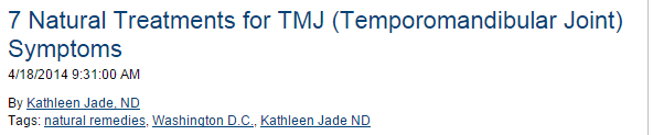 7 Natural Treatments for TMJ -Temporomandibular Joint- Symptoms